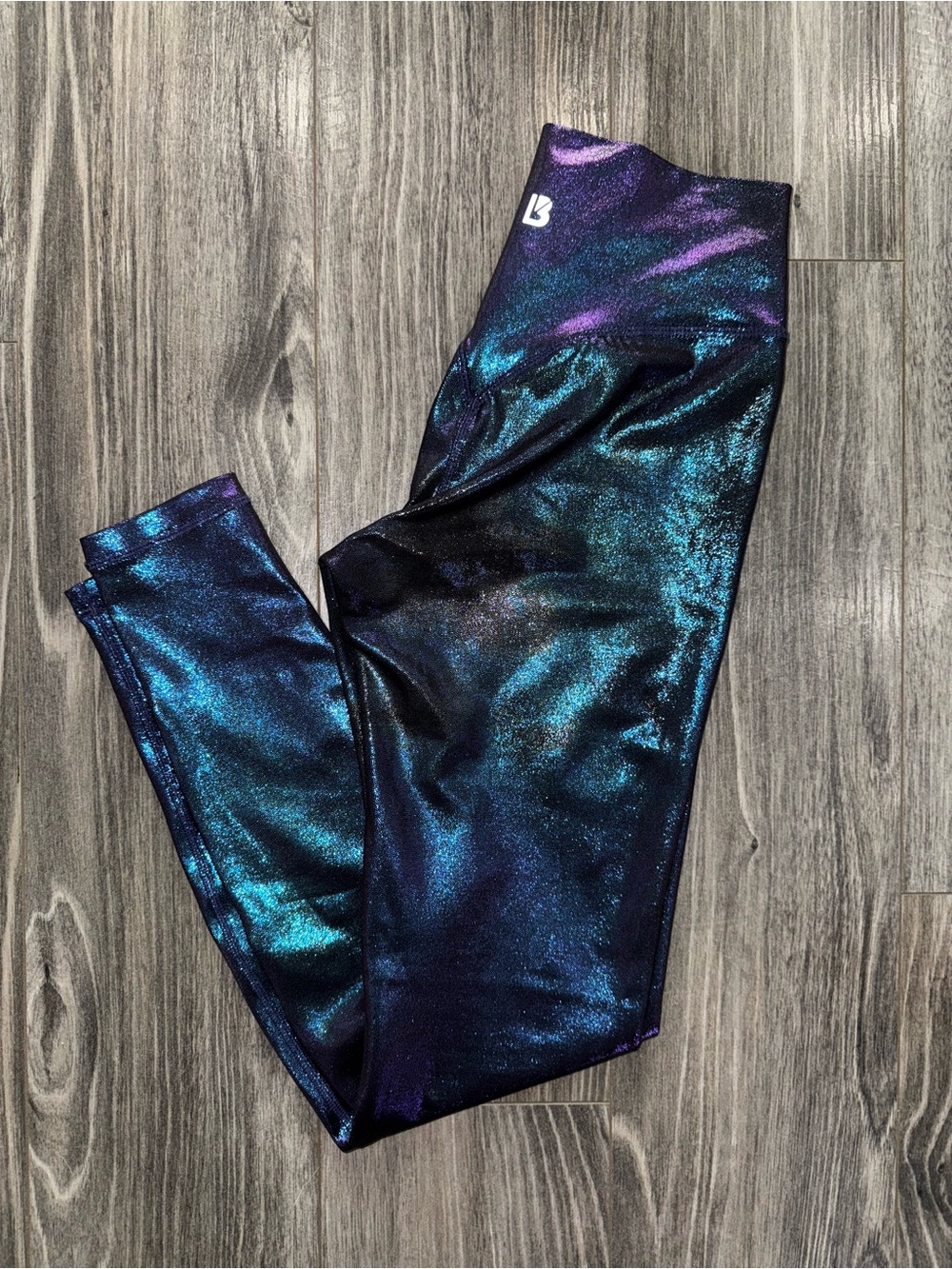 Buffbunny Rebel Leggings Women’s Small Iridescent Metallic Blue Purple High Rise